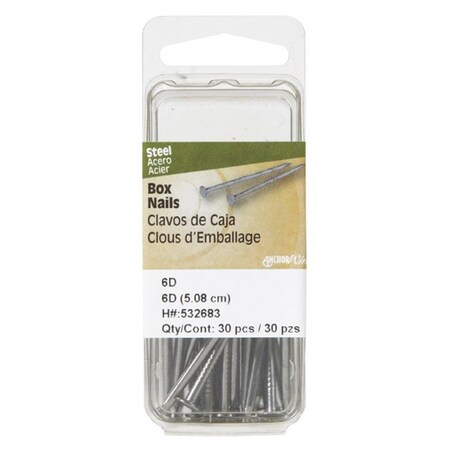 Hillman 532683 6D Steel CD30 Box Nails- pack of 6 5330899
